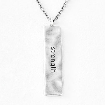 Luv AJ "strength" Silver Necklace Pendant